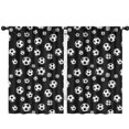 thumbnail image 1 of Kid Curtains,Soccer and Dot Black Pattern Kid Insulated Curtains Set Of 2,Bedroom Essentials,Toddler Room Decor 42"x63", 1 of 5