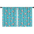 thumbnail image 1 of Kid Curtains,Soccer and Dot Blue Pattern Kid Insulated Curtains Set Of 2,Bedroom Essentials,Toddler Room Decor 42"x54", 1 of 5
