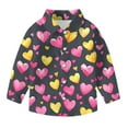 thumbnail image 1 of Kid Cute Heart Shirts Long Sleeve Tshirts Children Blouses Girls Fashion Loose Tunic Tee Outfit Valentines Day,01_Pink, 1 of 4