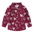 thumbnail image 1 of Kid Cute Heart Shirts Long Sleeve Tshirts Children Blouses Girls Fashion Loose Tunic Tee Outfit Valentines Day,08_Pink, 1 of 4