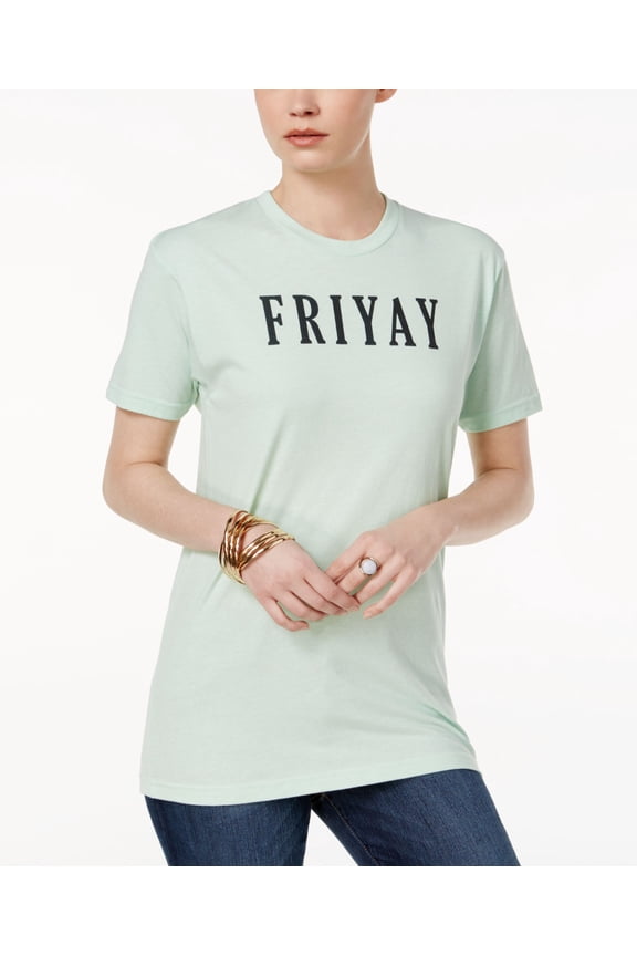 Cotton Friyay Graphic T-Shirt (Mint, L)