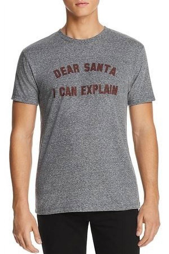 HEATHER GRAY Dear Santa Short Sleeve Tee, US X-Large