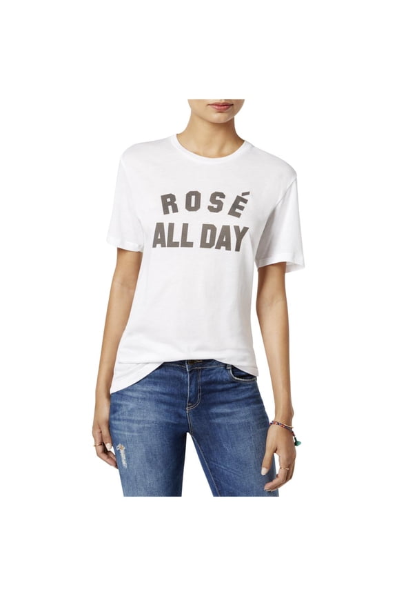 Womens All Day Rose All Day Graphic Slogan T-Shirt