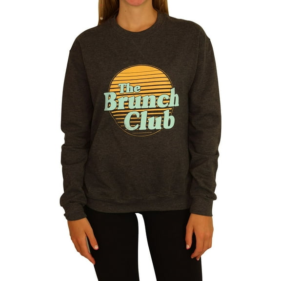 Kid Dangerous Womens Brunch Club Sweatshirt, Grey, Medium