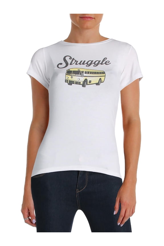 Womens Jersey Graphic Casual Top