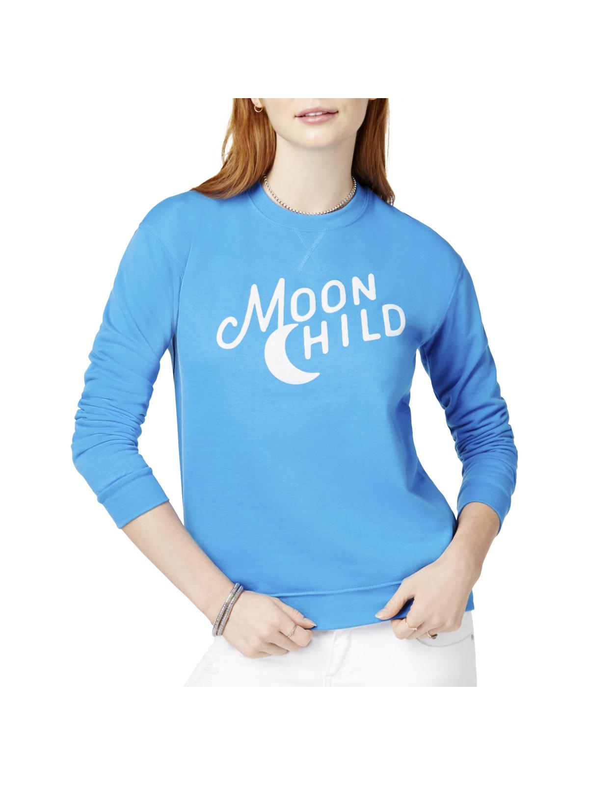 Kid Dangerous Womens Moon Child Sweatshirt, Blue, Medium - image 1 of 2