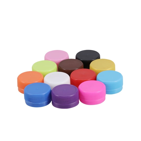 Supvox 200Pcs Plastic Screw Caps Assorted Color Durable Bottle Covers