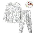 thumbnail image 1 of Kid Diy Hand Painted Homewear Set Color Me Pajamas for Kids Funny Cute Cartoon Print Cotton Long Sleeve Top with Pajamas Pants New Years Gifts Can Play with and Wear 4-5 Years, 1 of 6