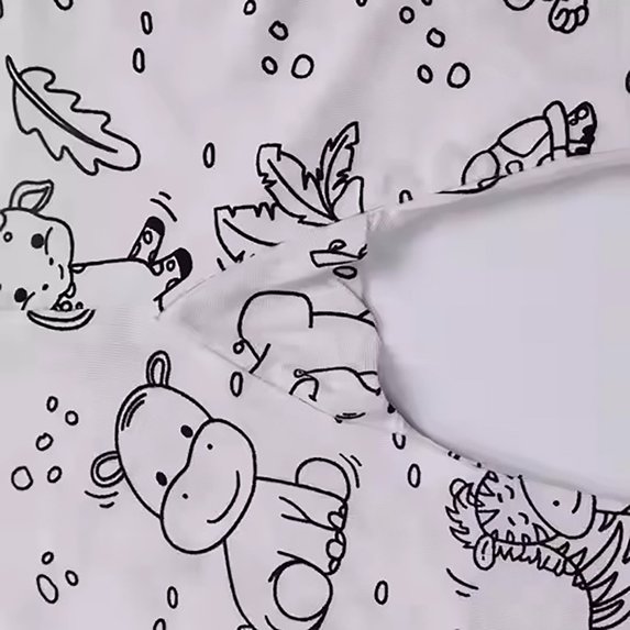 Kid Diy Hand Painted Homewear Set Colouring Pajama Sets for Kids Cute Funny Cartoon Print Cotton Long Sleeve Top with Pajamas Pants Kids Christmas Pjs Can Play with and Wear 7-8 Years