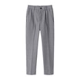 thumbnail image 1 of Kid Dress Pants Flat Front Dress Pants Adjustable Waist School Outfits Pants Boy Suit Pants Grey 3 Years-4 Years, 1 of 1
