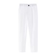 thumbnail image 1 of Kid Dress Pants Flat Front Dress Pants Adjustable Waist School Outfits Pants Boy Suit Pants White 9 Years-10 Years, 1 of 3