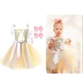 thumbnail image 1 of Kid Easter Outfits Sleeveless Tutu Tulle Dresses and Headband Set Dress up Party Outfit Cute Outfits for Girls 4-5 Years, 1 of 9