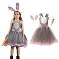 thumbnail image 1 of Kid Easter Outfits Sleeveless Tutu Tulle Dresses and Headband Set Dress up Performance Dancewear 8-9 Years Girls Clothes, 1 of 9