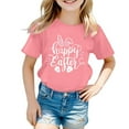 thumbnail image 1 of Kid Easter Shirt Boys Short Sleeve Shirts Easter Egg Print Summer Crewneck Tops Basic Tees Girl Shirts Size 6-8 Years, 1 of 4
