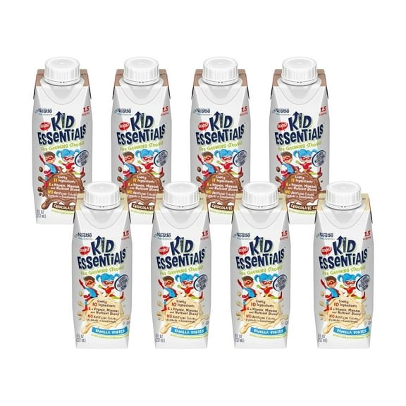 Kid Essentials 1.5 Balanced Nutritional Drink Variety Pack,Chocolate Craze,Vanilla Vortex, , 8 FL OZ Bottles (8 CT)