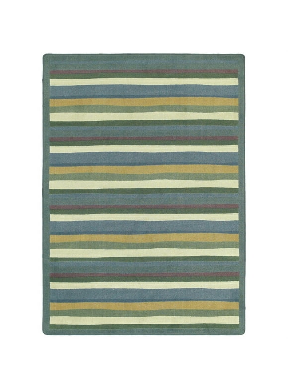 Yipes Stripes 10'9" x 13'2" area rug in color Soft