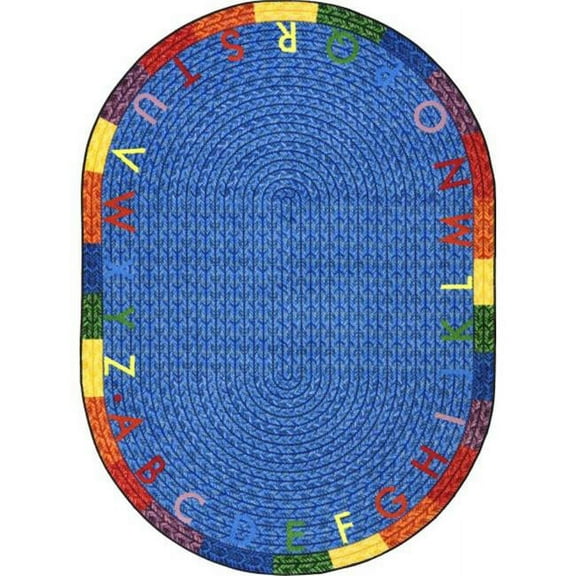 Kid Essentials Alphabet Braid Early Childhood Rectangle Rugs Multi Color - 7 ft. 8 in. x 10 ft. 9 in.