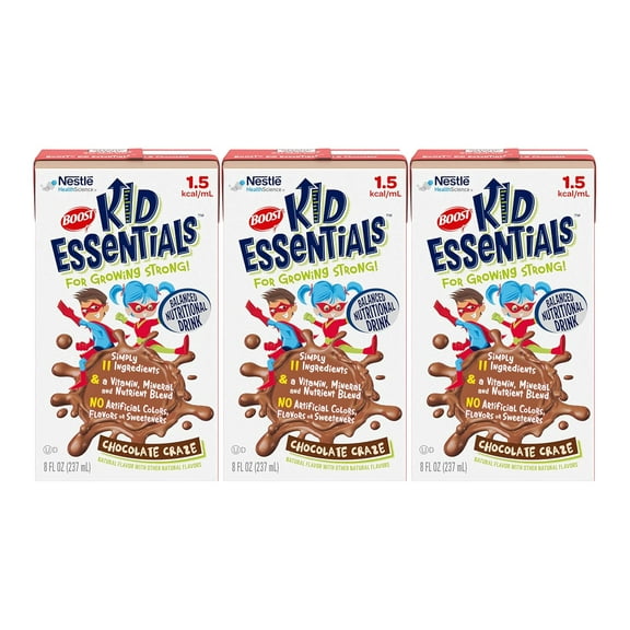 Kid Essentials Balanced Nutritional Drink, Chocolate Craze 8 Fl Oz (Pack of 3)