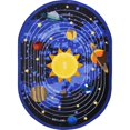 thumbnail image 1 of Kid Essentials Cosmic Wonders Geography & Environment Oval Rugs  Black - 7 ft. 8 in. x 10 ft. 9 in., 1 of 1