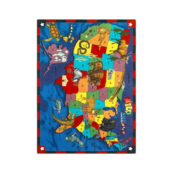 Wild America 10'9" x 13'2" Area Rug In Color Multi