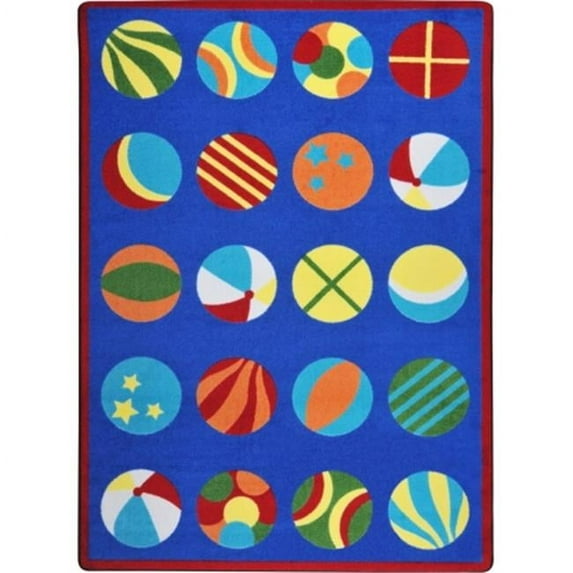 Kid Essentials Have a Ball Early Childhood Rectangle Rugs Multi Color - 7 ft. 8 in. x 10 ft. 9 in.