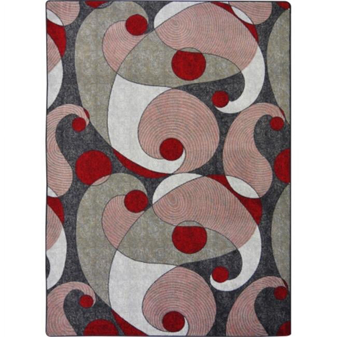 Kid Essentials Jazzy Rectangle Teen Area Rugs 01 Red & Gray - 7 ft. 8 ...