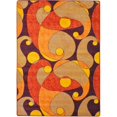 thumbnail image 1 of Kid Essentials Jazzy Rectangle Teen Area Rugs  02 Orange & Purple - 5 ft. 4 in. x 7 ft. 8 in., 1 of 1