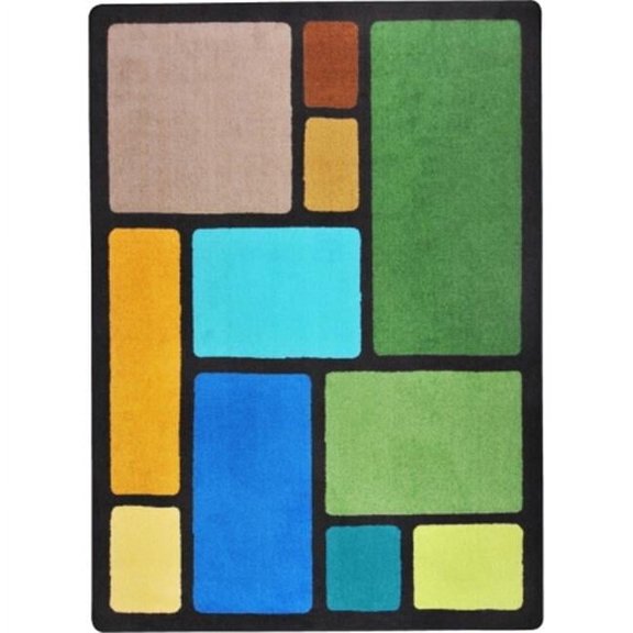 Kid Essentials Our Block Early Childhood Rectangle Rugs 02 Earthtone - 5 ft. 4 in. x 7 ft. 8 in.