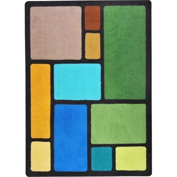 Kid Essentials Our Block Early Childhood Rectangle Rugs 02 Earthtone - 7 ft. 8 in. x 10 ft. 9 in.