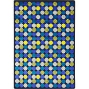 Kid Essentials Roundabout Rectangle Teen Area Rugs 03 Blue - 3 ft. 10 in. x 5 ft. 4 in.