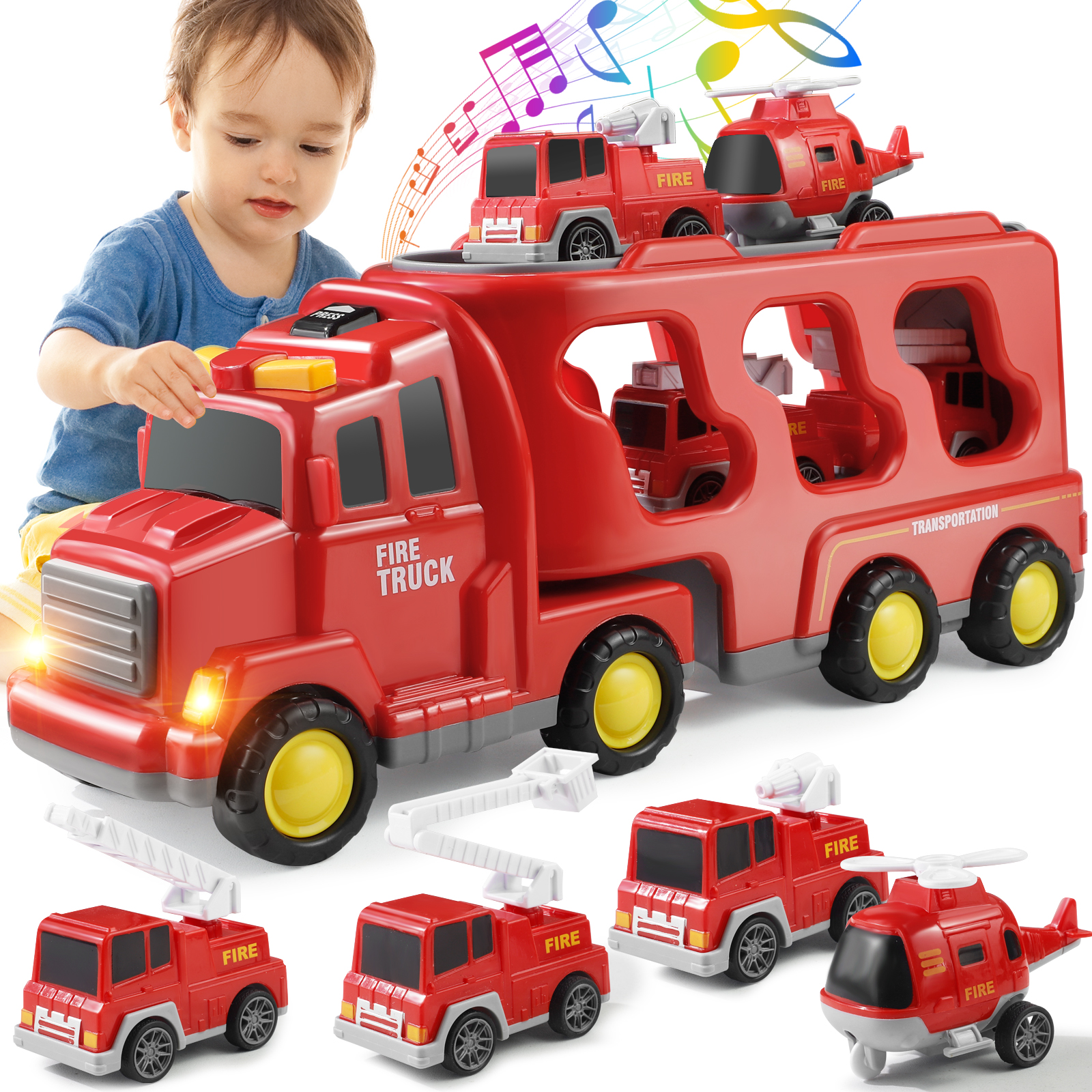 Kid Connection Deluxe Truck Play Vehicles 11 Pieces