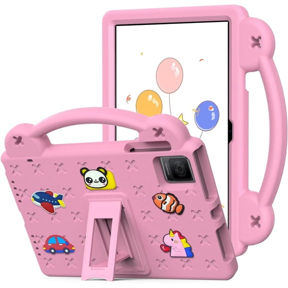 Kid Friendly Compatible for Onn 10.1" Gen 4 2024(Model:100135925),Blackview Tab 80 10.1inch 2023,Teclast M50 HD/Pro 10.1inch 2023 Shockproof Ultra Light Weight Convertible Handle Stand Cover (Pink)