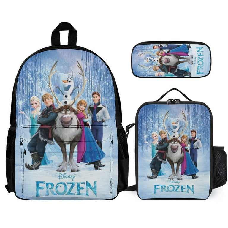 Kid Frozen School Bag 3 Piece Backpack Set With Lunch Box And Pencilcase Casual Bookbag for Boys Girls Walmart