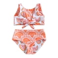 thumbnail image 1 of Kid Girl Bikini Swimsuit, Sleeveless V Neck Watermelon Print Summer Beach Girls Swimwear Vest + Briefs  6 Months-4 Years, 1 of 8