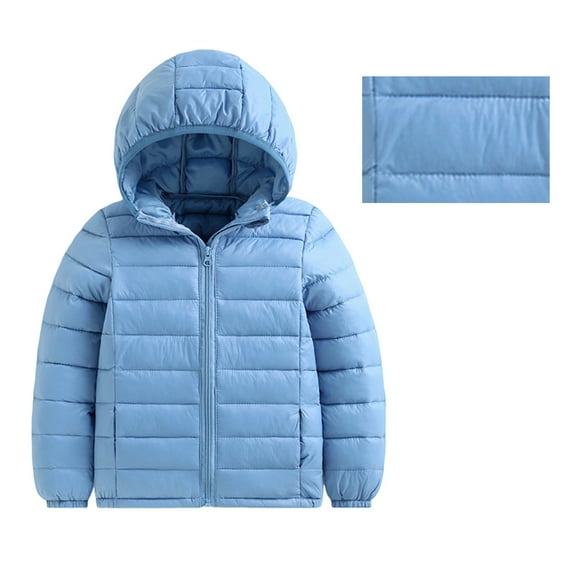 Kid Girl Coat Lightweight Water-Resistant with Hooded Kids Puffer Jacket 6-7 Years Winter Coat Girls