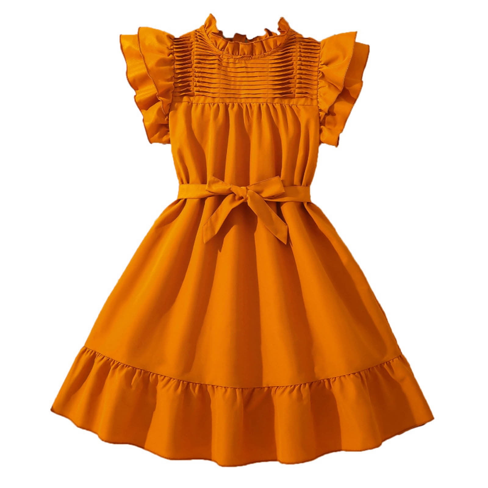 Girl winter dress brown main image 1