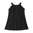 thumbnail image 1 of Kid Girl Dress Sleeveless A-Line Tiered Swing Cute Black Dress For Girls Toddler Birthday Dress Fancy Dress, 1 of 4