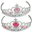 thumbnail image 1 of Kid Girl Heart Crystal Tiara Princess Prom Crown Hair Band Headband Costume, 1 of 2