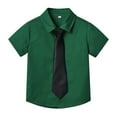 thumbnail image 1 of Kid Girls Button Down Shirts Girls Green Button Down Shirt Boys Formal Outfit School Shirts 11-12 Years, 1 of 8