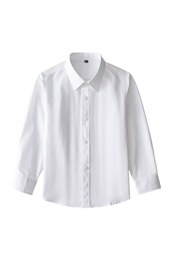 Kid Girls' Button Down Shirts White Shirt Girls Dress Shirt Boys Formal Shirt Kids Uniform Shirts for Boys 7-8 Years
