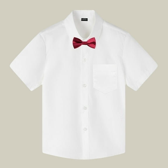 Kid Girls' Button Down Shirts White Button Down Shirt Girls Boys Formal Outfit 100 Days Of School Shirts