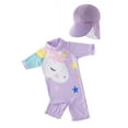 thumbnail image 1 of Kid Girls Chic Rash Guard Swimsuit Pool Party Swim Wear Beach Bathing Suit (Light Purple Unicorn, 3T), 1 of 4