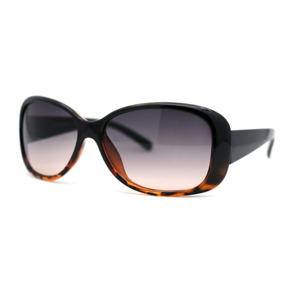 Kid Girls Classic 90s Designer Leopard Print Rounded Rectangle Sunglasses Black Tort Smoke