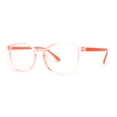 thumbnail image 1 of Kid Girls Colorful Round Horn Rim Blue Light Filter Computer Glasses Orange, 1 of 4