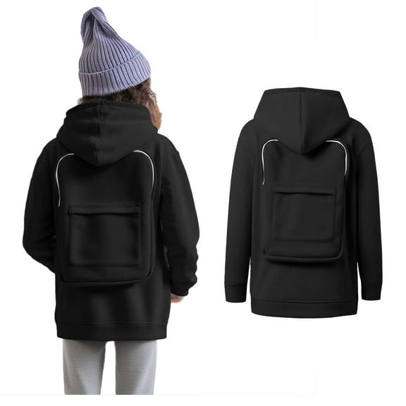 Kid Girls Creative Hoodies Back Pack Hoodies Zip up Hoodies Boys Long Sleeve Soft Sweatshirts Top Girls Clothes Size 6-7 Years Back to School Clothes