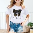 thumbnail image 1 of Kid Girls Cute Girls Cartoon Graphic Crew Neck Short Sleeve Tee Summer Casual T Shirt White,11-12 Years, 1 of 5