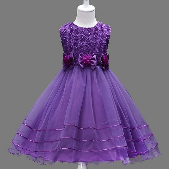 Kid Girls Dresses Formal Dresses For Girls Purple Girls Dress Party Dresses For Girls Girls Dresses Size 5-6 Years