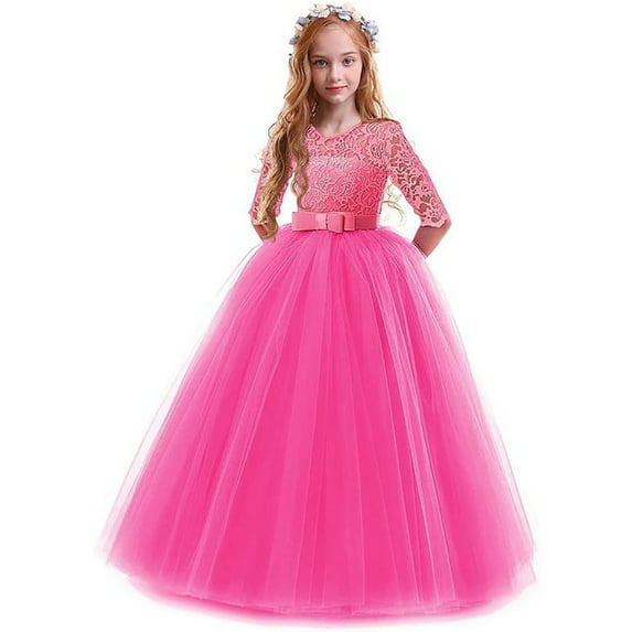 Kid Girls Dresses Toddler Formal Dresses Pink Dress Girls Toddler Tea Party Dress Girls Children'S Day Outfit 3-4 Years