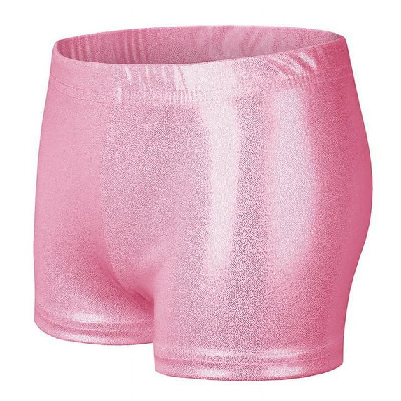 Kid Girls Gymnastic Shorts Ballet Dance Sparkle Short Tumbling Athletic Gymnastics Leotards, 5-14 Years