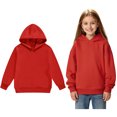 thumbnail image 1 of Kid Girls Hoodie Kids Red Hoodie Casual Long Sleeve Hoodies Fall Winter Clothes Boy Clothes 2-3 Years, 1 of 4